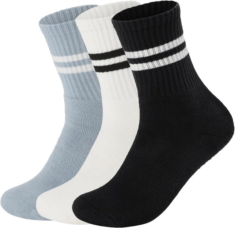 Flydo Store Pilates Grippy Socks with Grips for Women Yoga Non Slip Long Socks for Pure Barre, Ballet,Dance Workout 2-5 Pack - Image 1